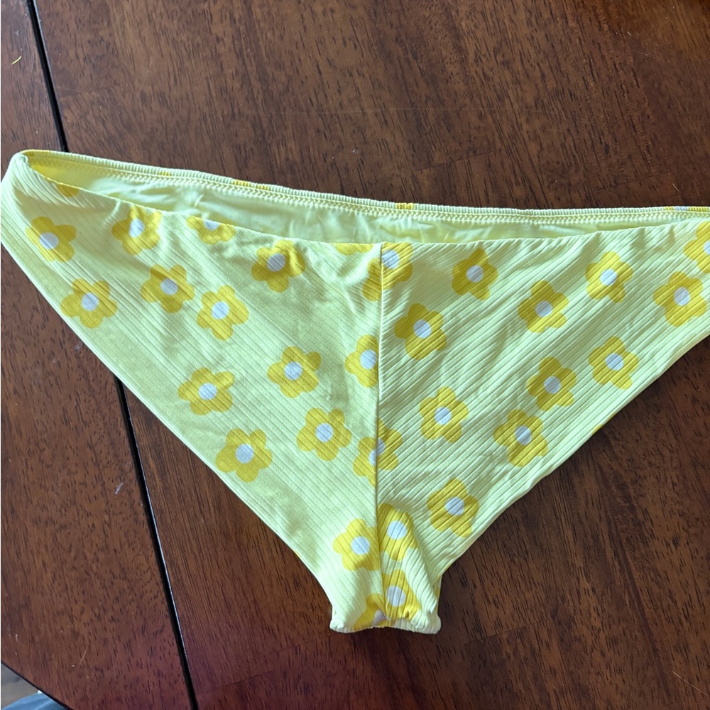Yellow Floral Bikini Bottom